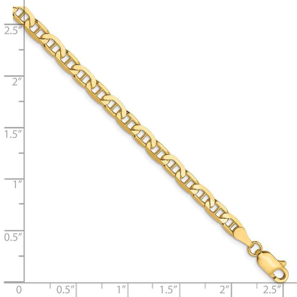 10K 3.75mm Diamond-cut Concave Anchor Chain