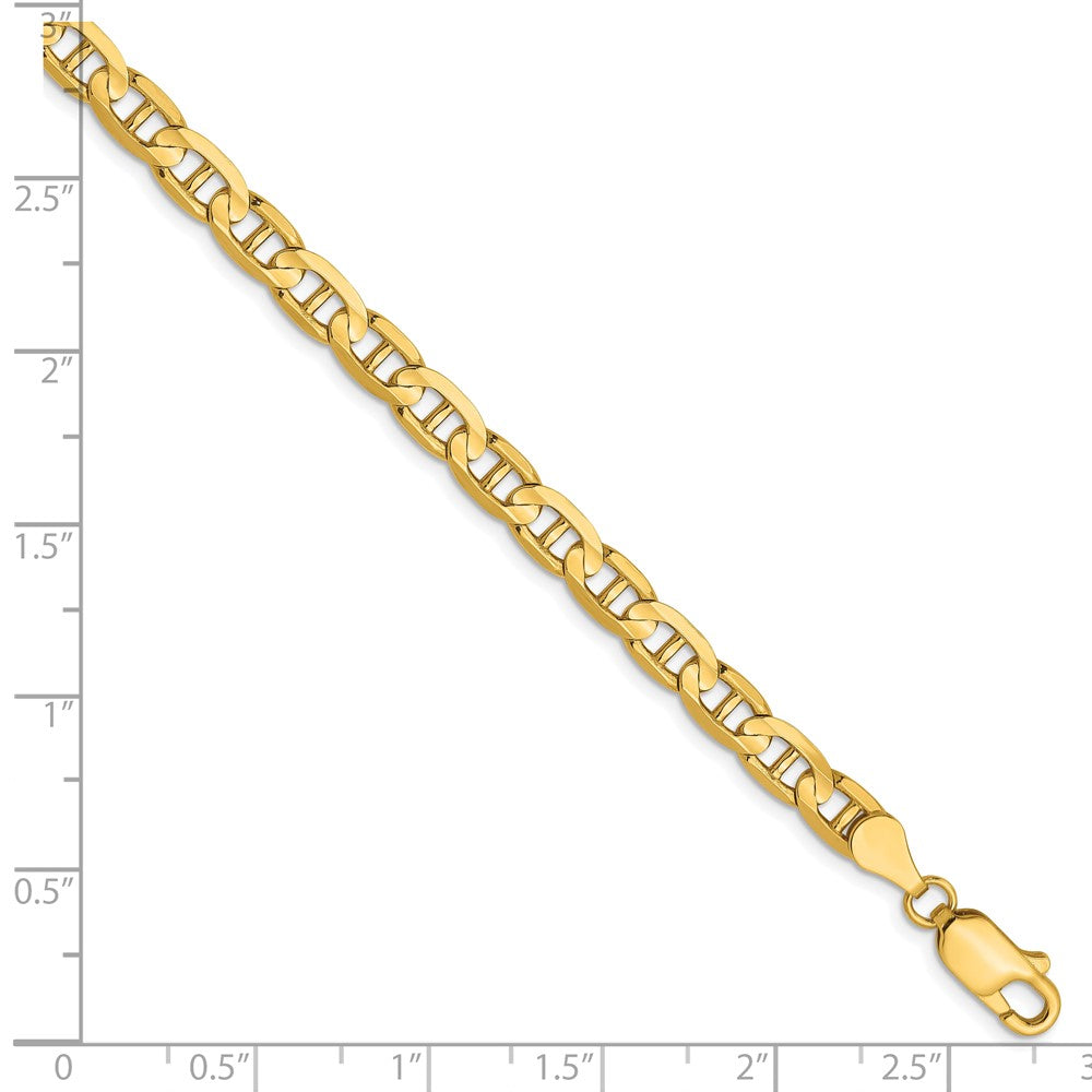 10K 4.5mm Diamond-cut Concave Anchor Chain