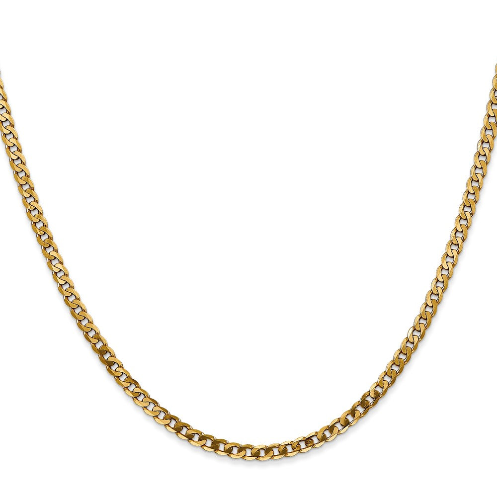 10K 2.9mm Flat Beveled Curb Chain