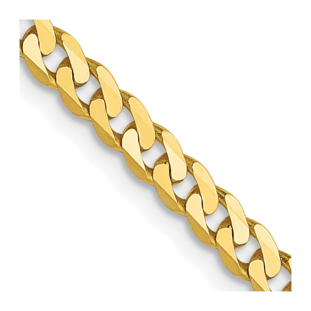 10K 2.9mm Flat Beveled Curb Chain