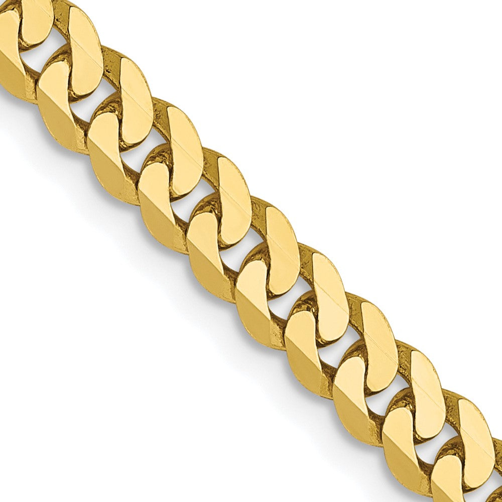 10K 3.9mm Flat Beveled Curb Chain