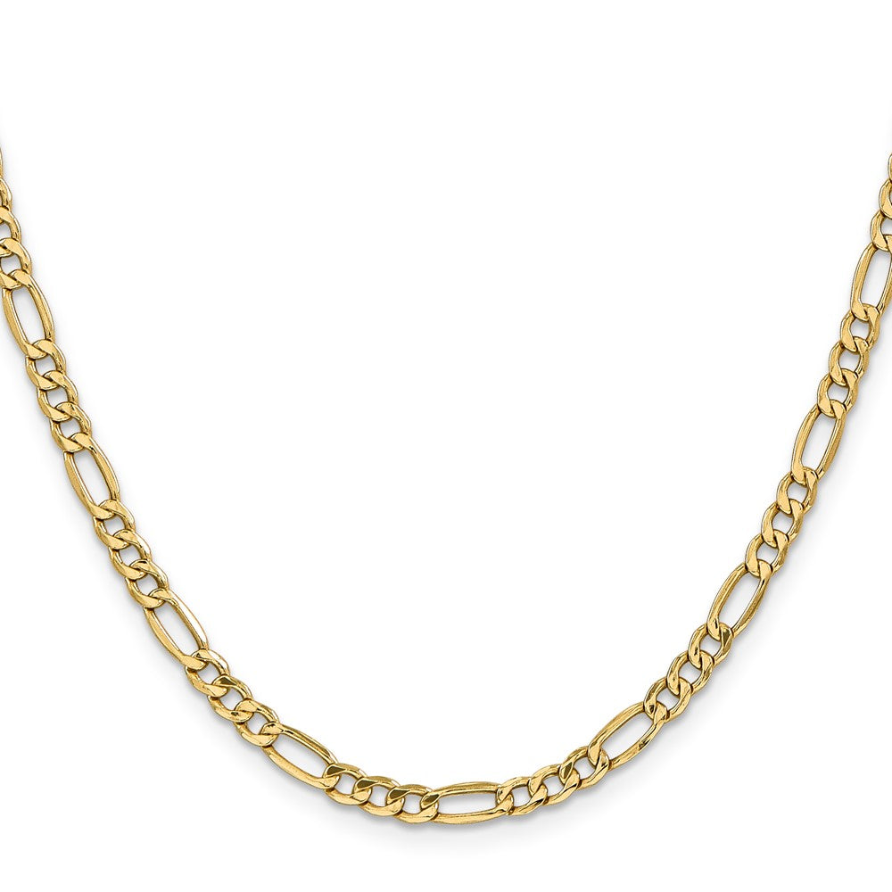 10K 4.4mm Semi-Solid Figaro Chain