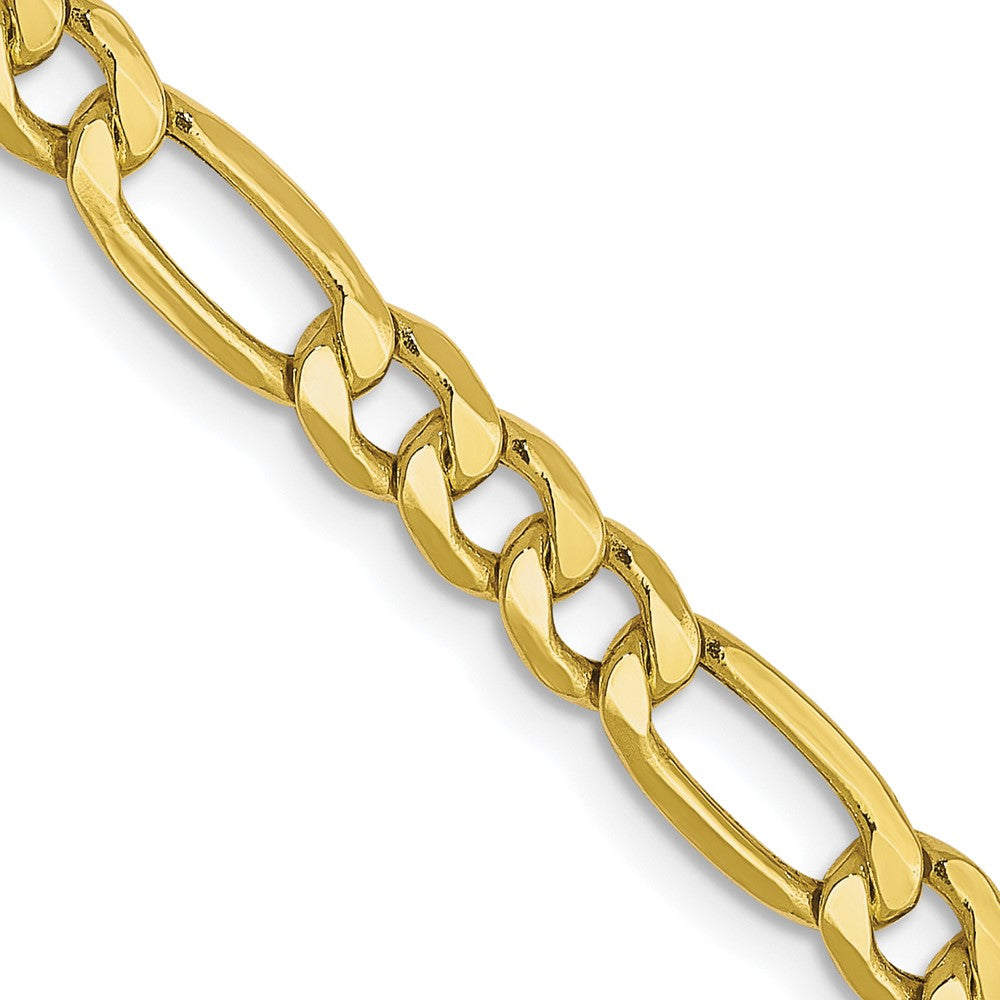 10K 4.4mm Semi-Solid Figaro Chain
