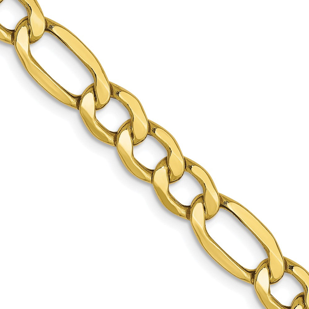 10K 5.75mm Semi-Solid Figaro Chain