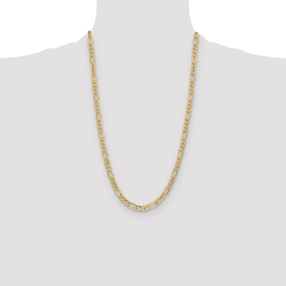 10K 6.25mm Semi-Solid Figaro Chain