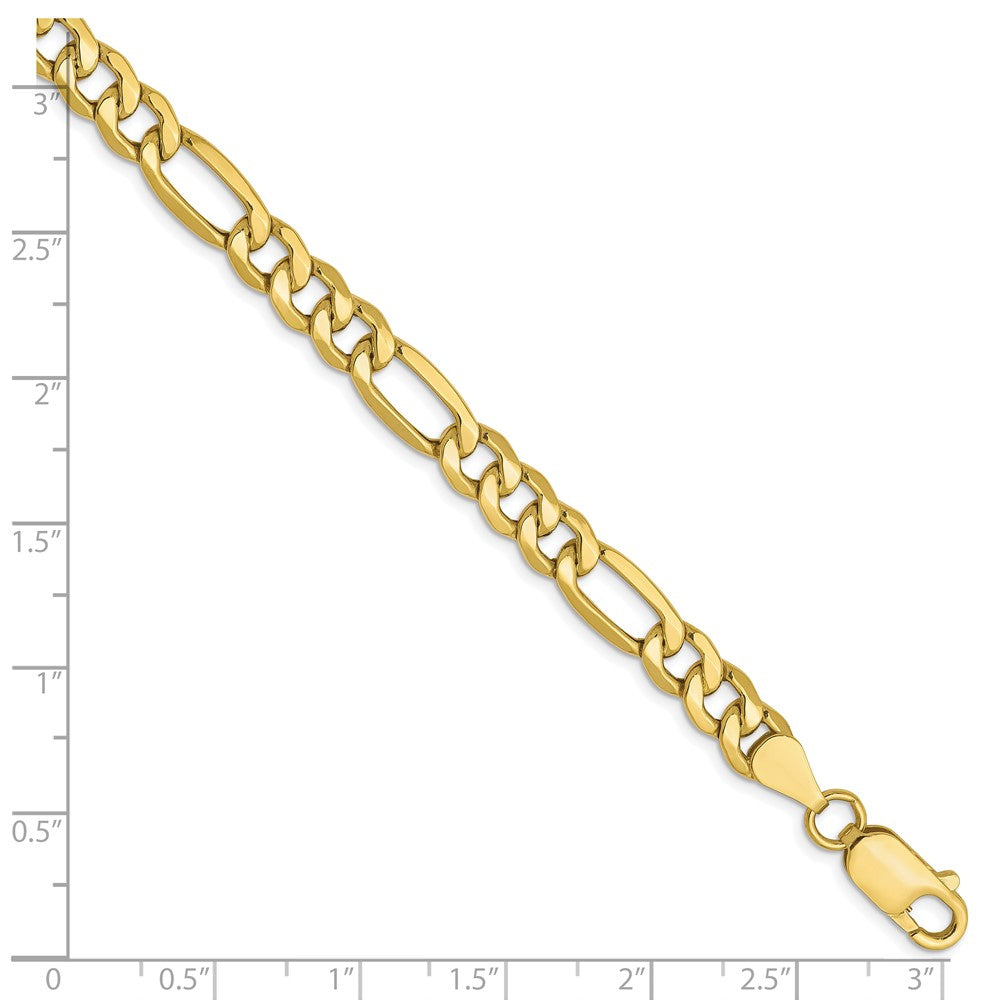 10K 6.25mm Semi-Solid Figaro Chain