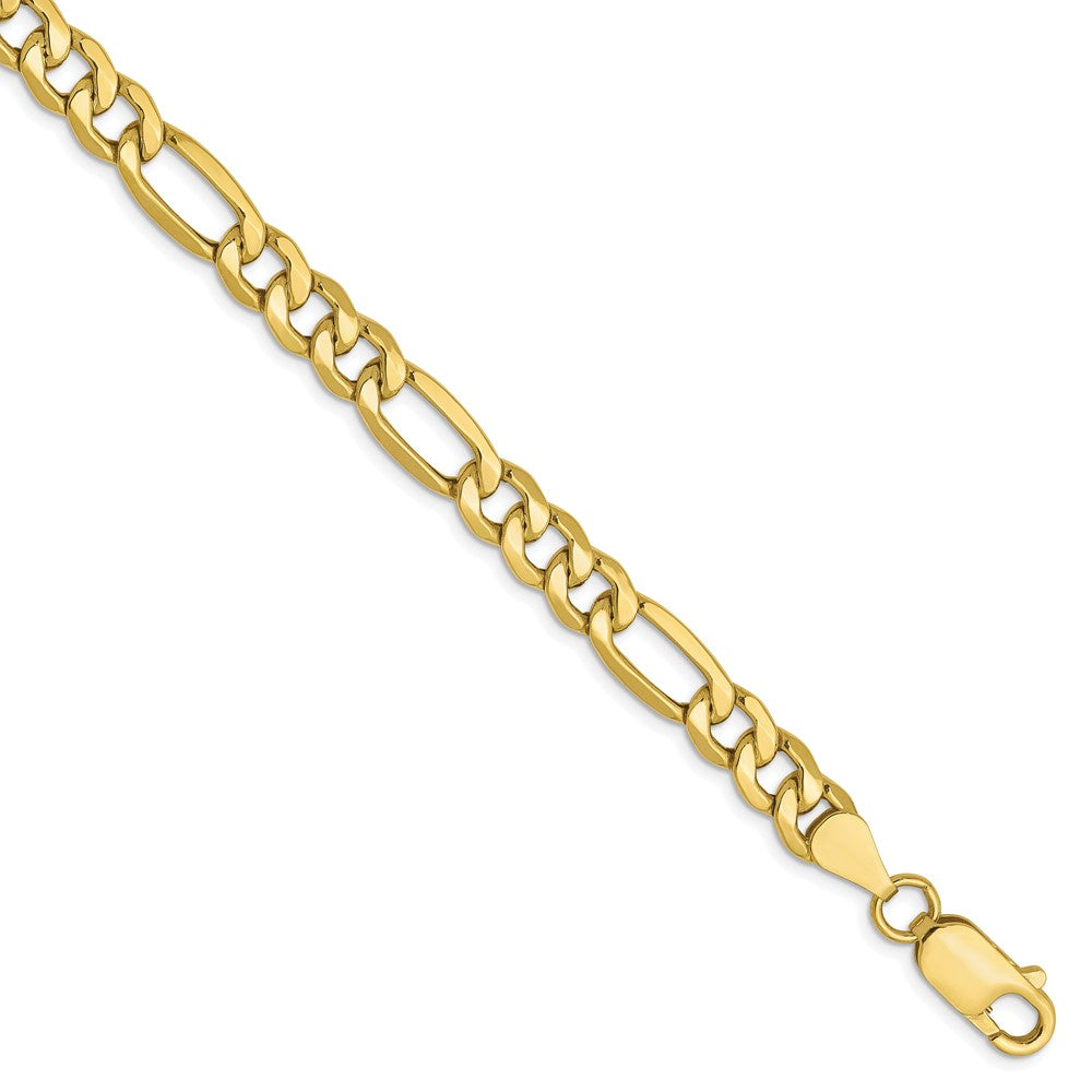 10K 6.25mm Semi-Solid Figaro Chain