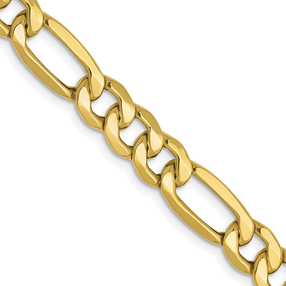 10K 6.25mm Semi-Solid Figaro Chain