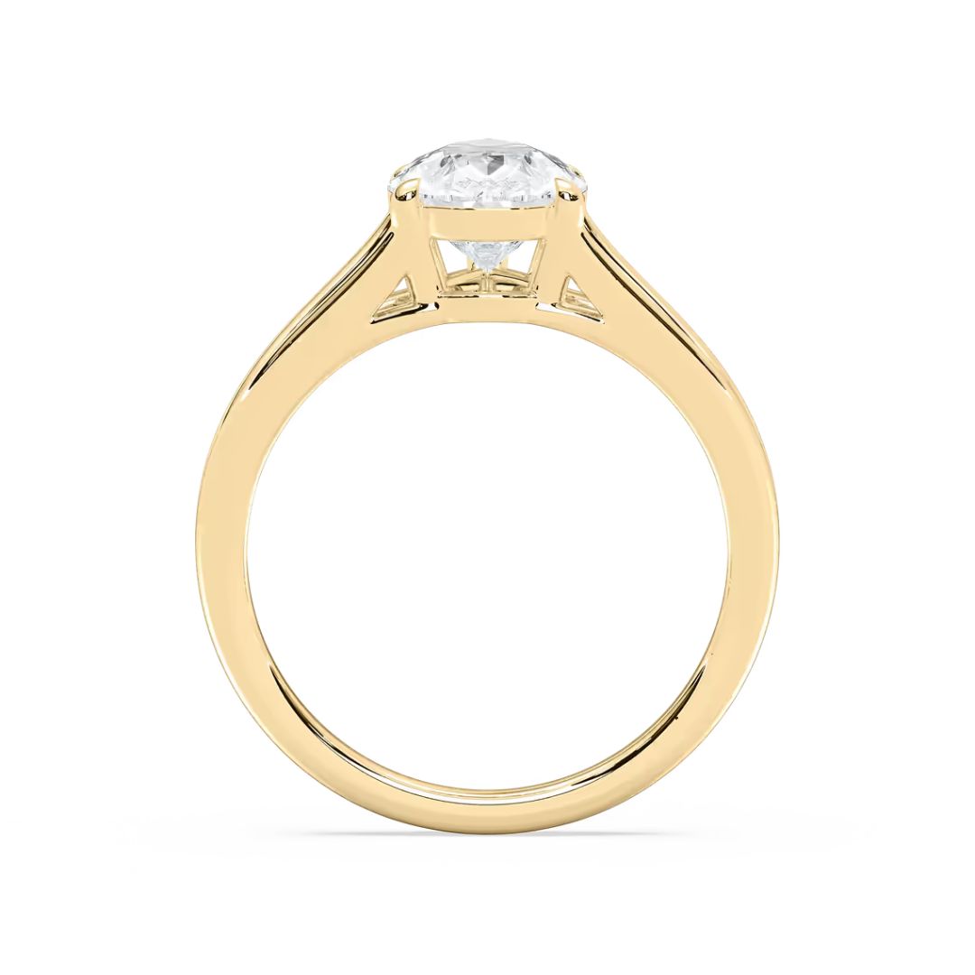 *Pear Esme Open Shank Solitaire