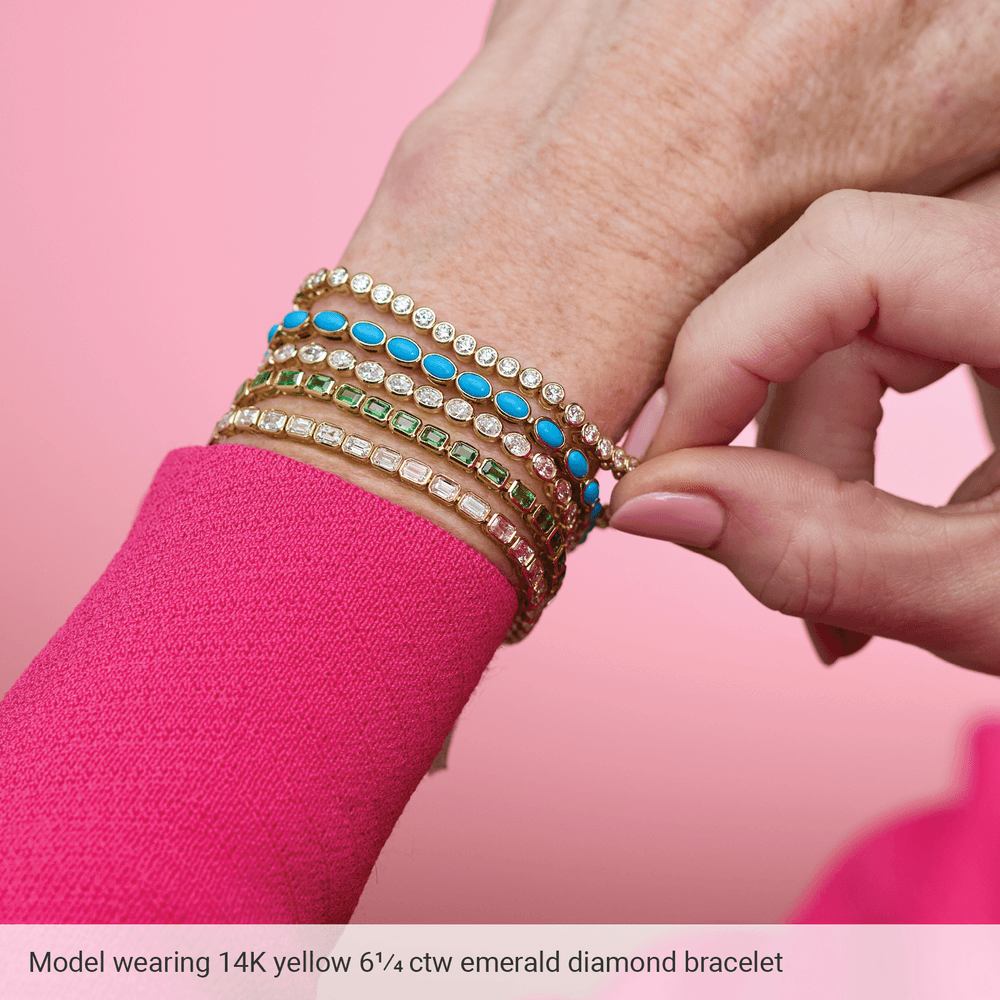 Lab-Grown Diamond Tennis Bracelet in 14k Gold – Ligne Précieuse