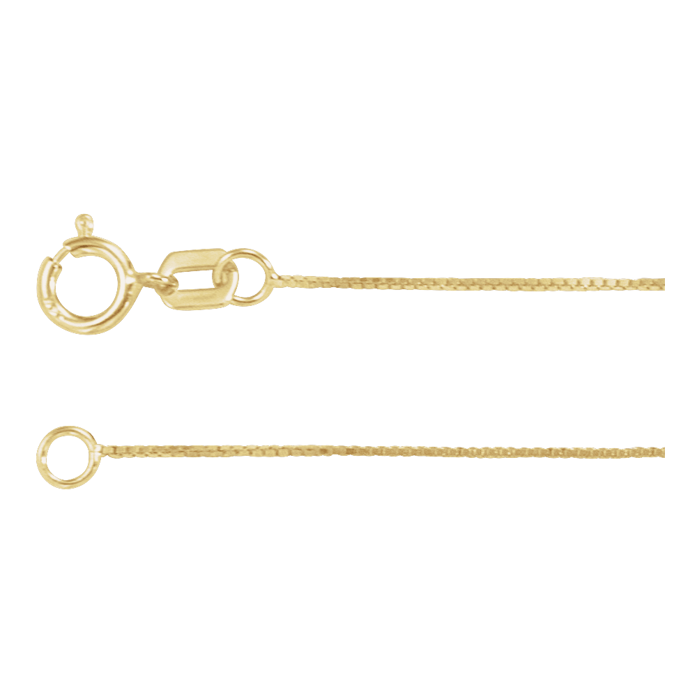 Épure Carrée 14K Yellow Gold 0.55 mm Box Chain – 18 in