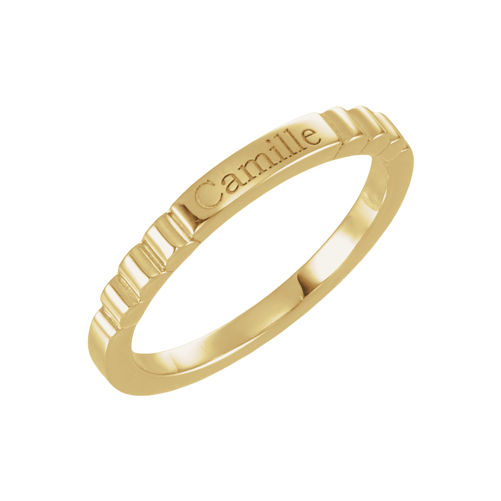 14K Gold Engravable Signet Ring – Personalized Signet Ring