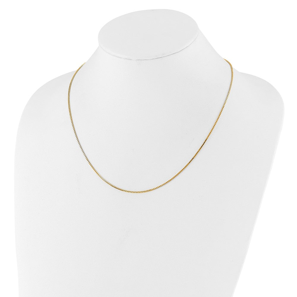 Sterling Silver Gold-plated Adjustable 1.15mm Box Chain