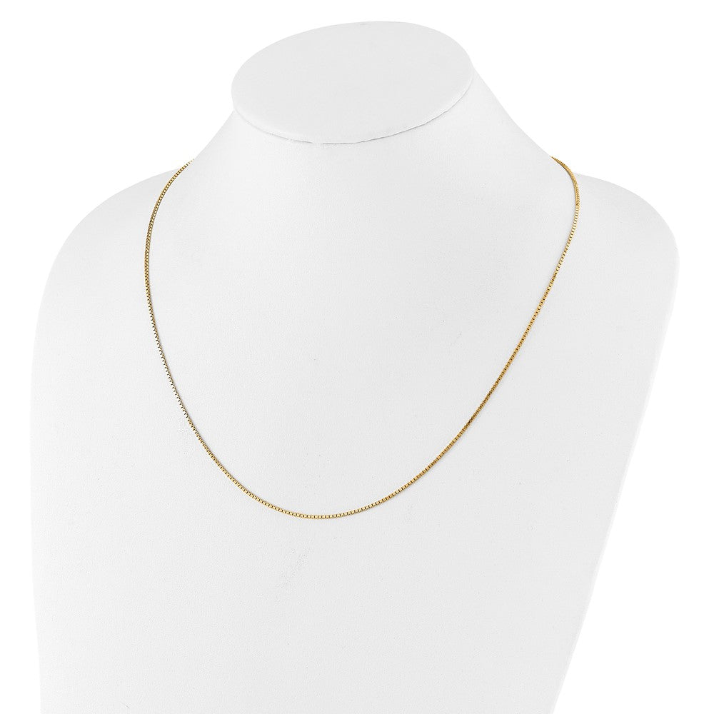 Sterling Silver Gold-plated Adjustable 1.15mm Box Chain