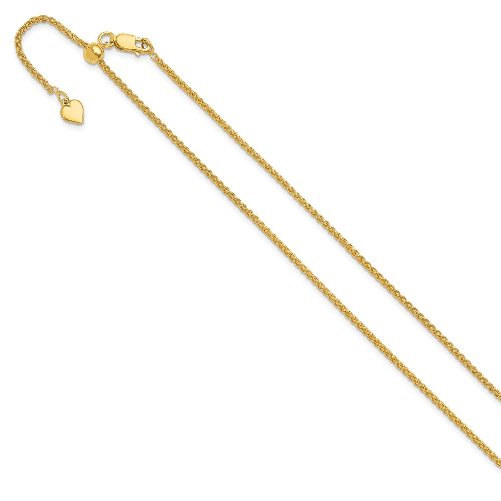 Sterling Silver Gold-plated Adjustable 1.6mm Spiga Chain