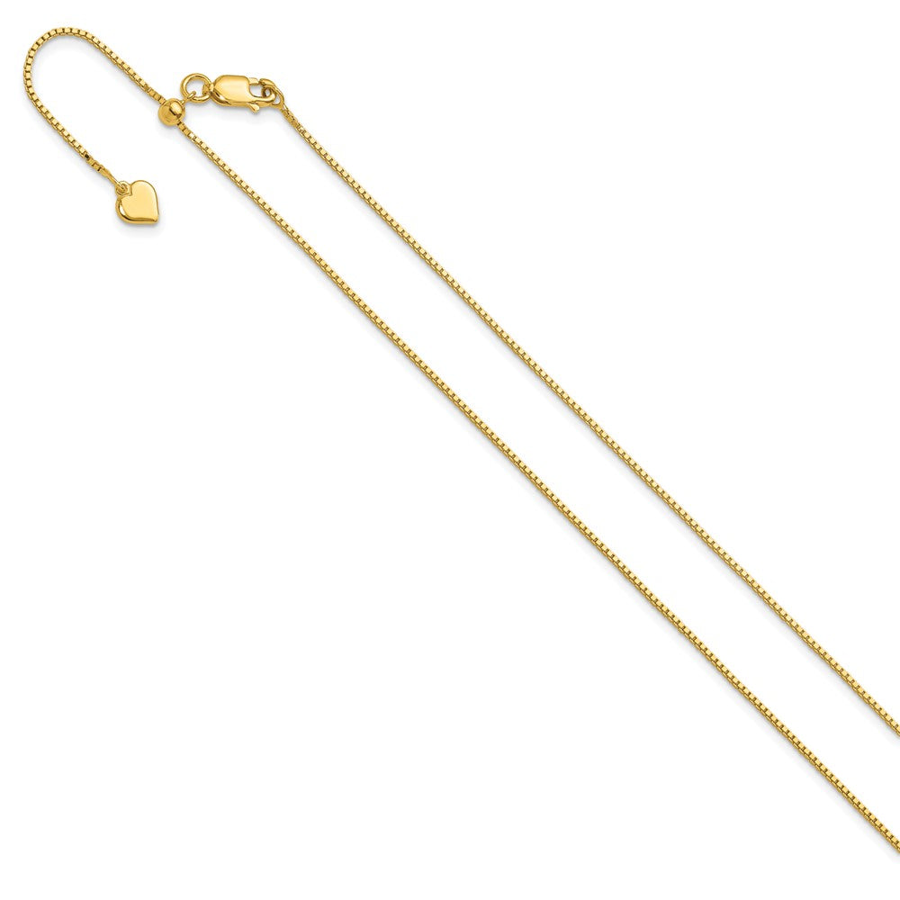 Sterling Silver Gold-plated Adjustable .95mm Box Chain