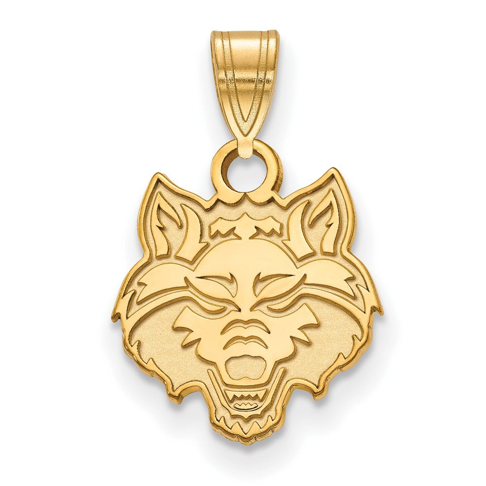 Sterling Silver Gold-plated Arkansas State University Small Pendant