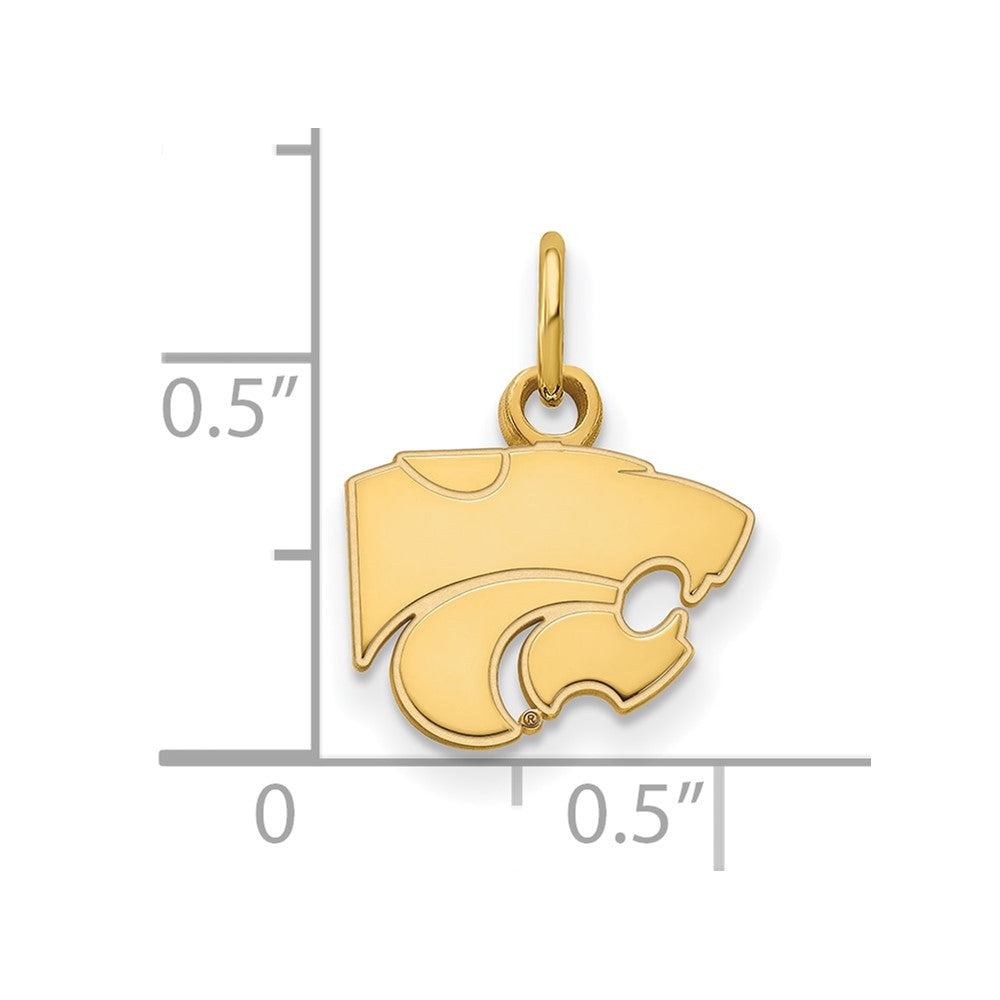 Sterling Silver Gold-plated Kansas State University XS Pendant