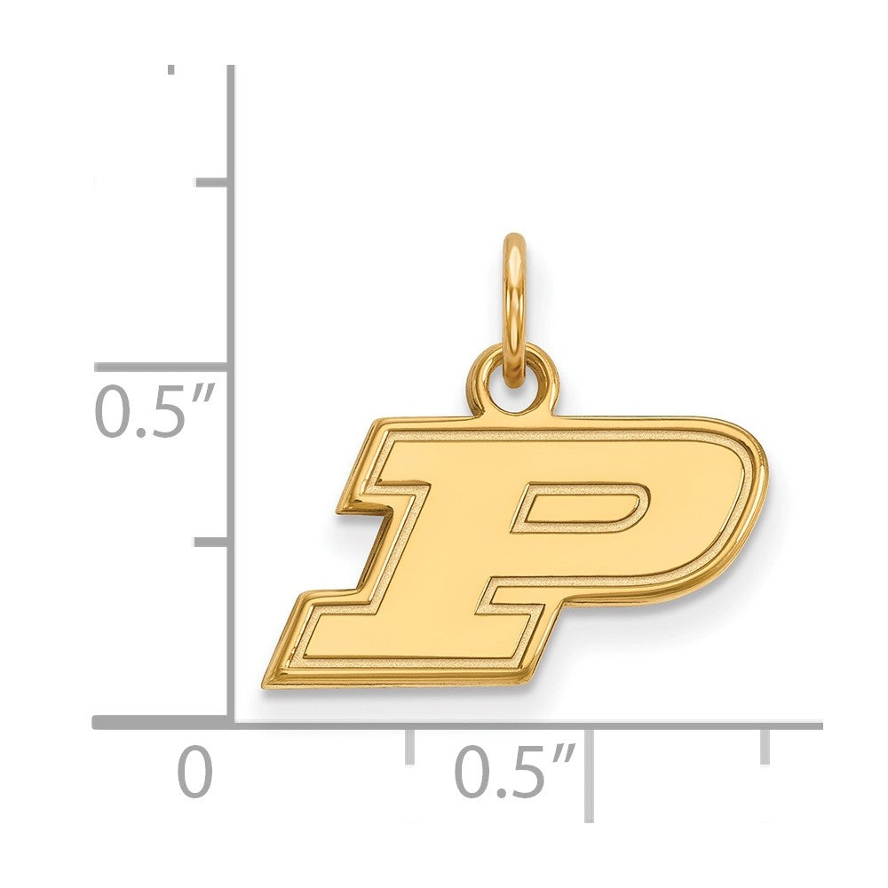 10K Gold Purdue University Letter P XS Pendant