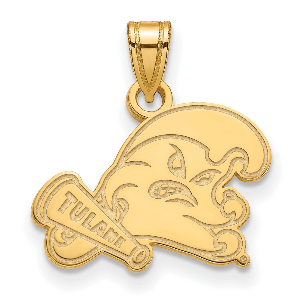 Sterling Silver Gold-plated Tulane University Small Pendant