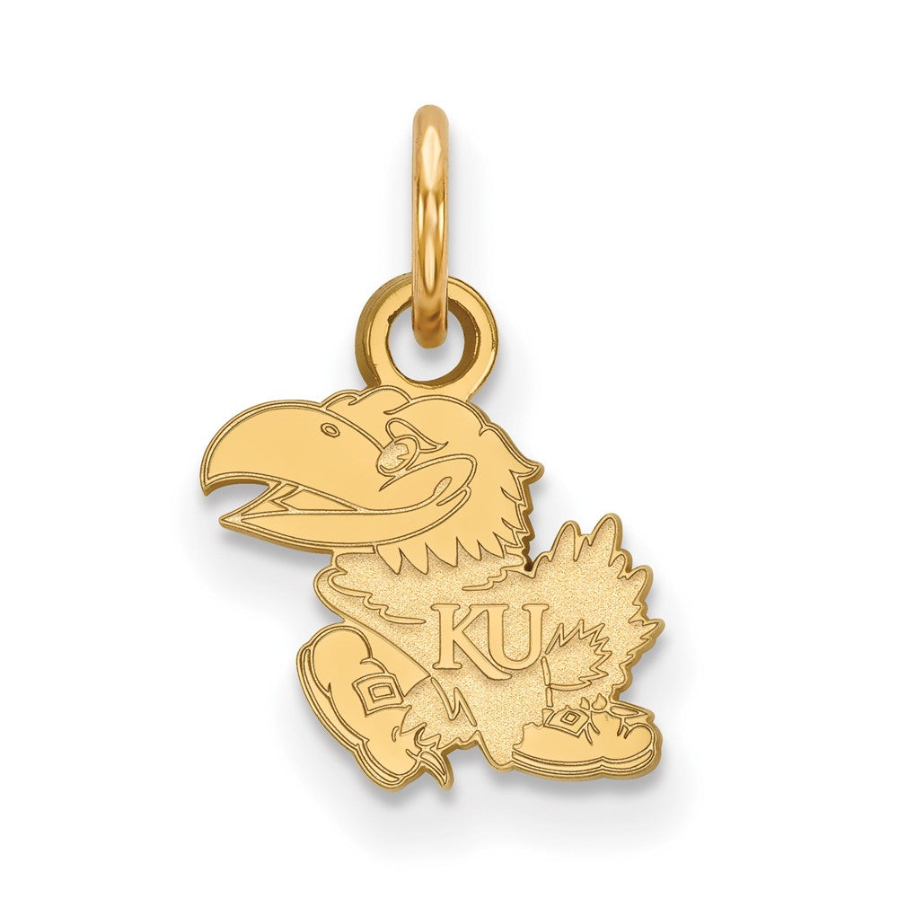 Sterling Silver Gold-plated University of Kansas XS Pendant