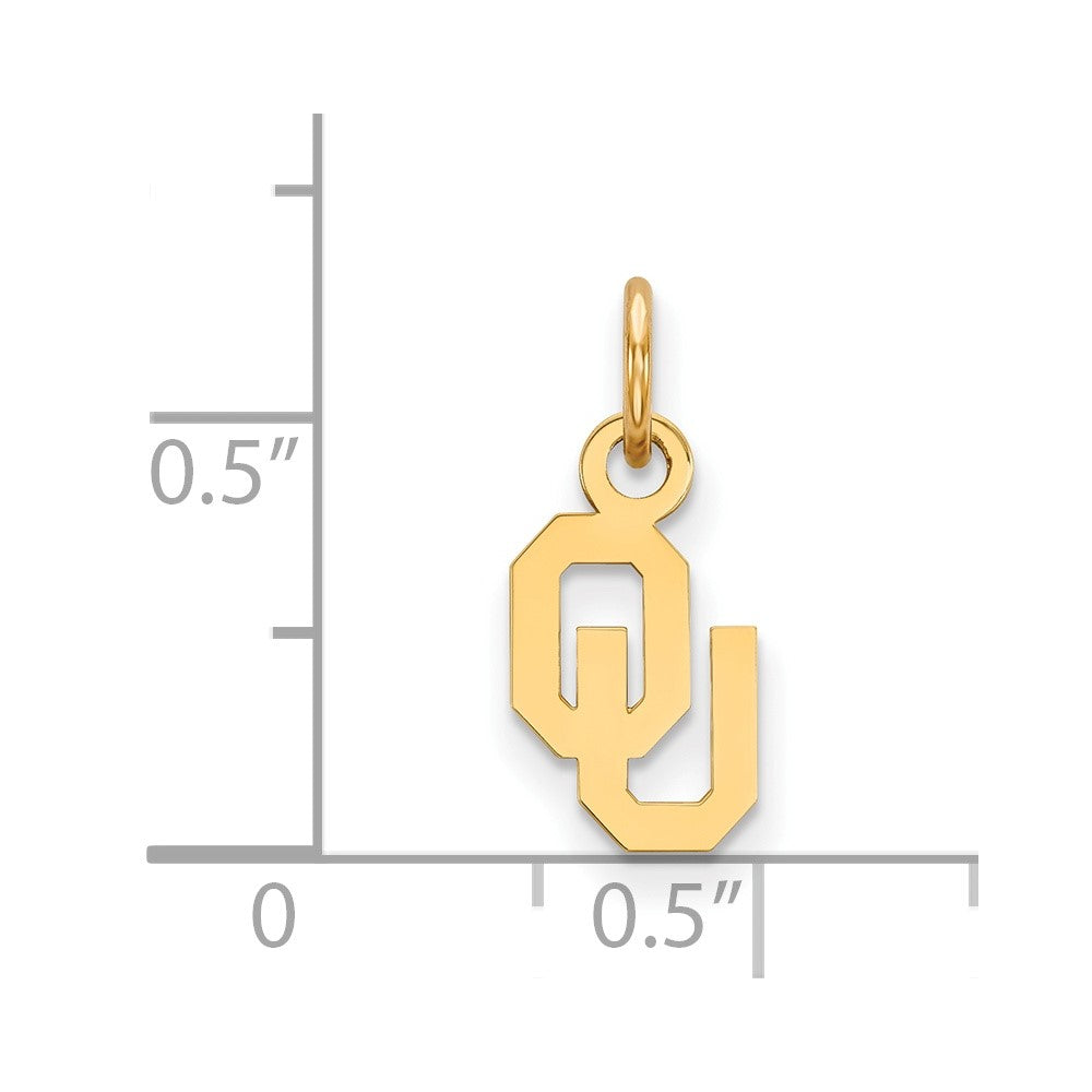 14K Gold University of Oklahoma XS Pendant