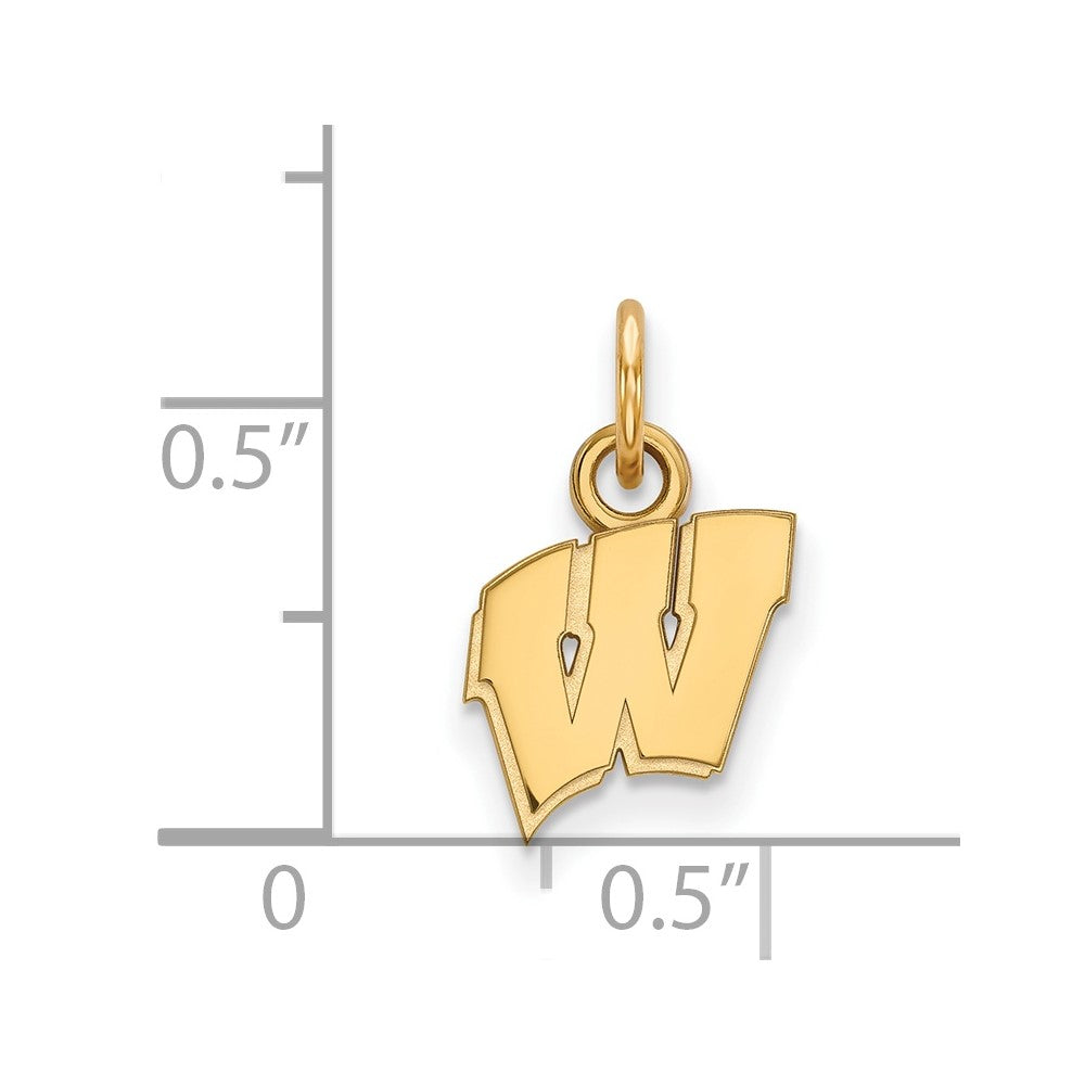 14K Gold University of Wisconsin XS Pendant