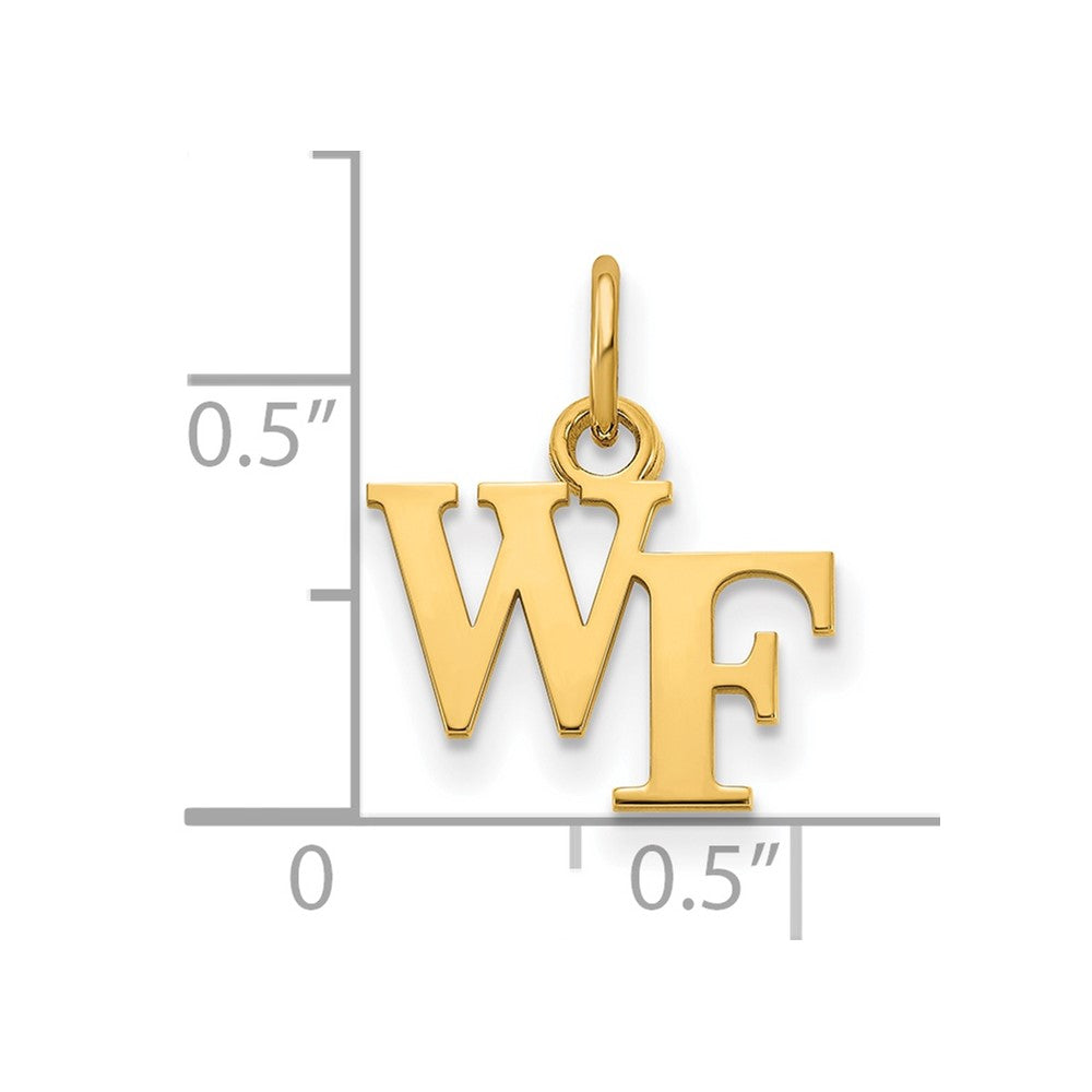 14K Gold Wake Forest University XS Pendant