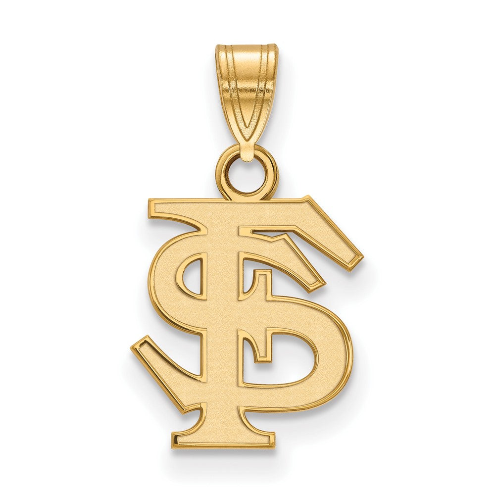 Sterling Silver Gold-plated Florida State University Small Pendant