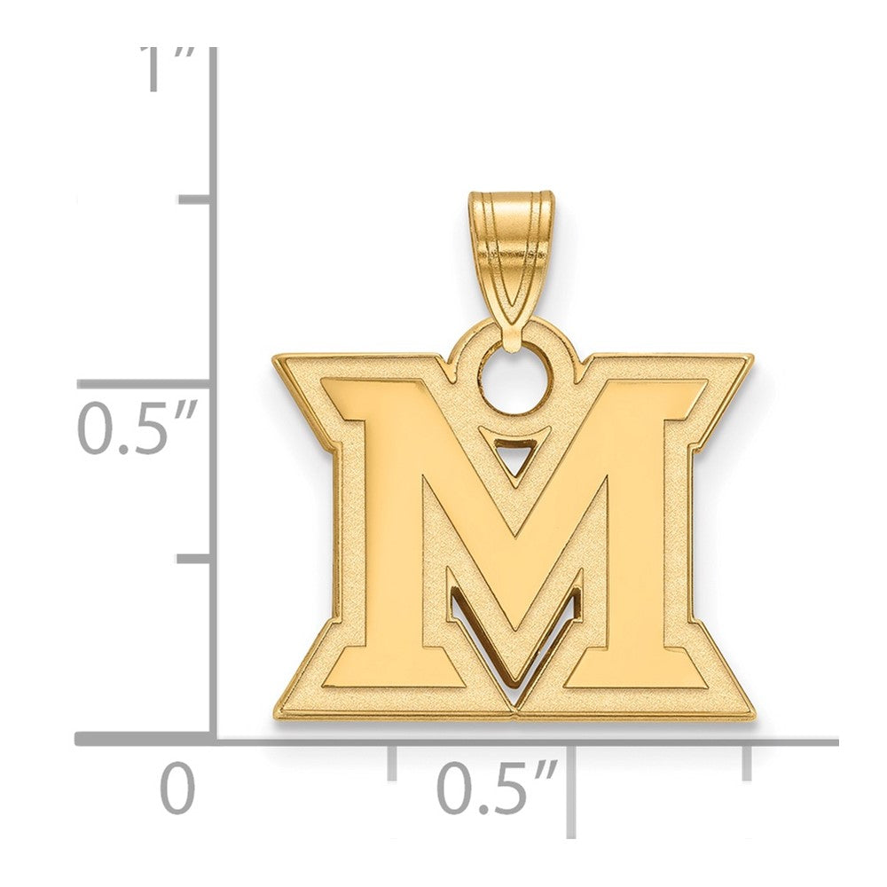 10K Gold Miami University Small Pendant
