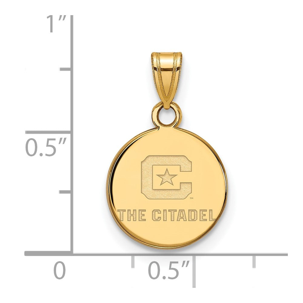 Sterling Silver with GP The Citadel Small Pendant