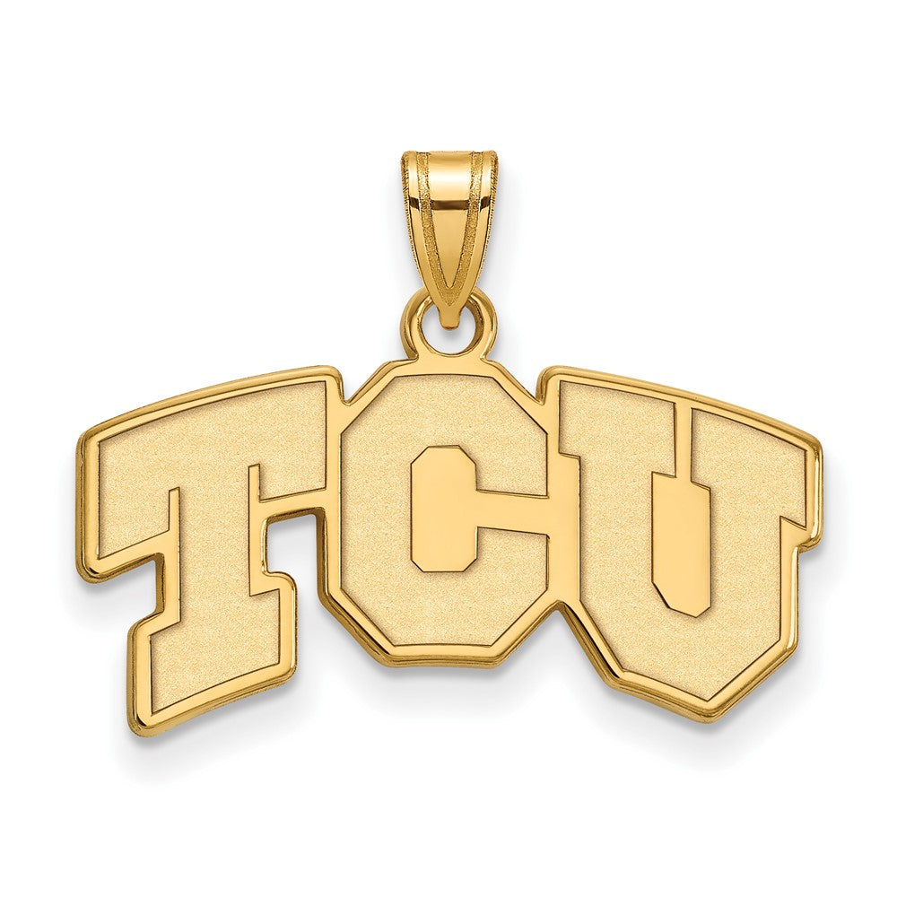 Sterling Silver Gold-plated Texas Christian University Small Pendant