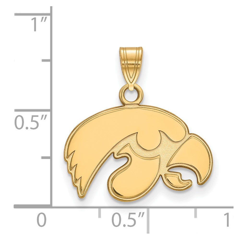 Sterling Silver Gold-plated University of Iowa Small Pendant