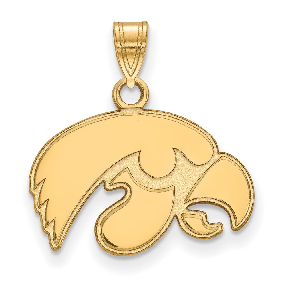 Sterling Silver Gold-plated University of Iowa Small Pendant