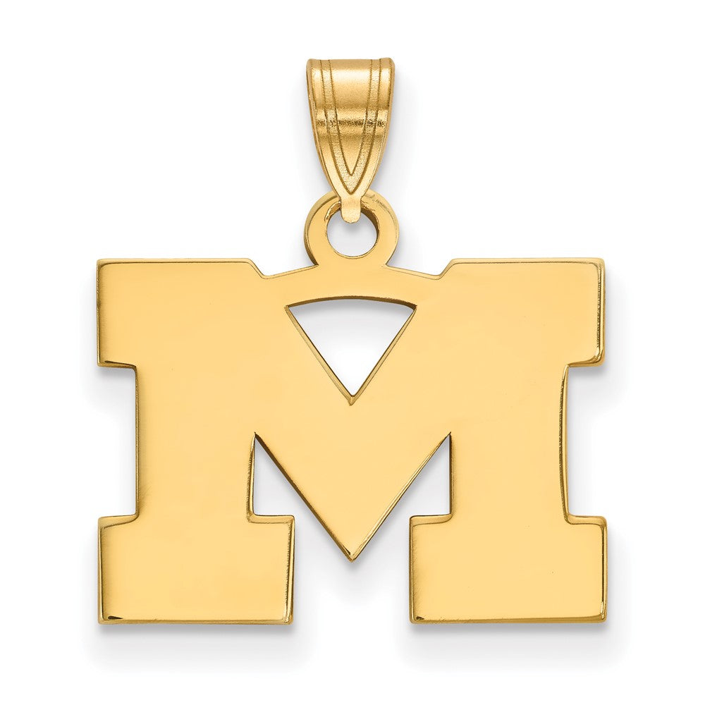 Sterling Silver Gold-plated University of Michigan Small Pendant
