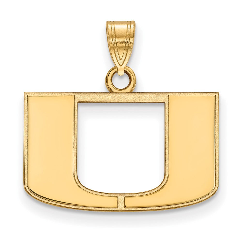 10K Gold University of Miami Small Pendant