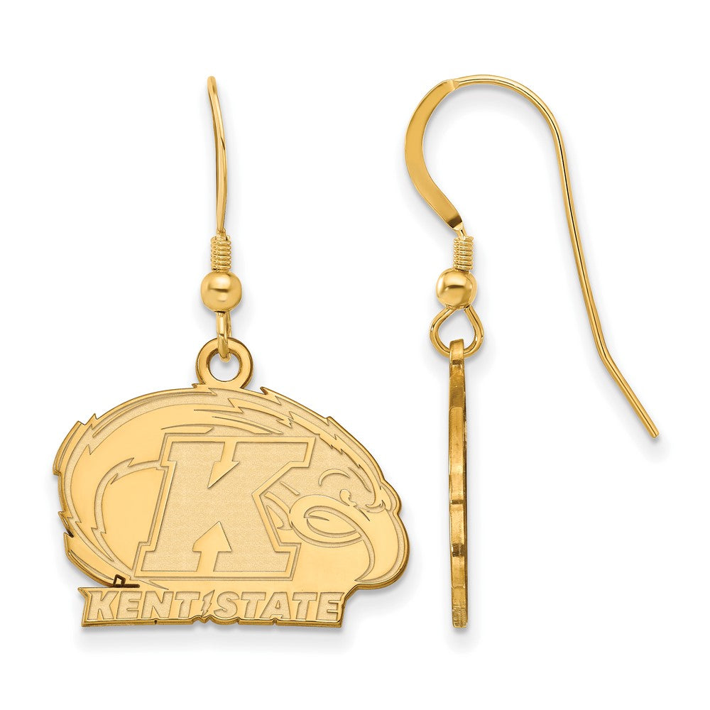Sterling Silver Gold-plated Kent State Univ. Small Dangle Earrings