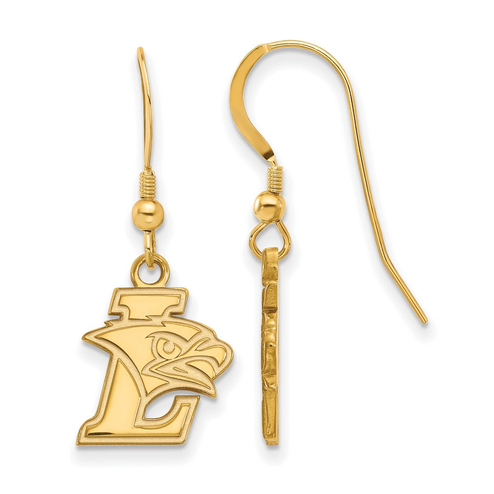 Sterling Silver Gold-plated Lehigh University Small Dangle Earrings