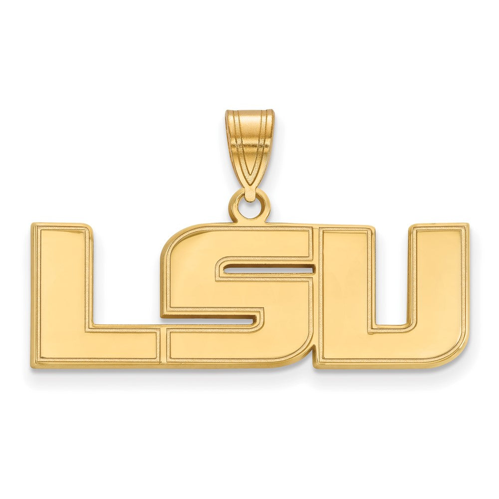 Sterling Silver Gold-plated Louisiana State U. Medium Pendant