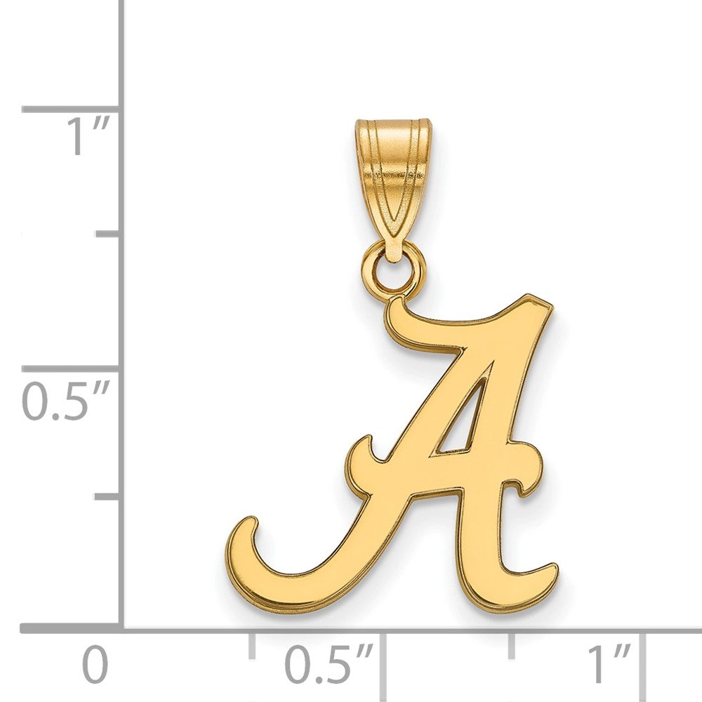 Sterling Silver Gold-plated University of Alabama Medium Pendant