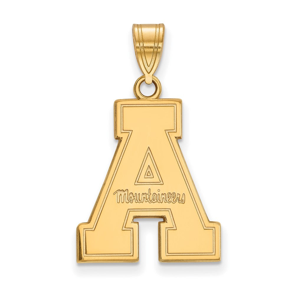 Sterling Silver Gold-plated Appalachian State U. Large Pendant