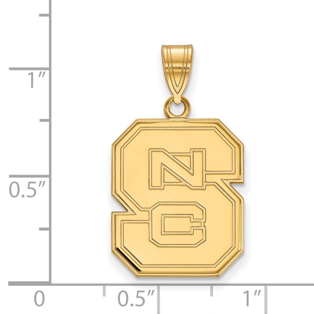 Sterling Silver Gold-plated North Carolina State U. Large Pendant