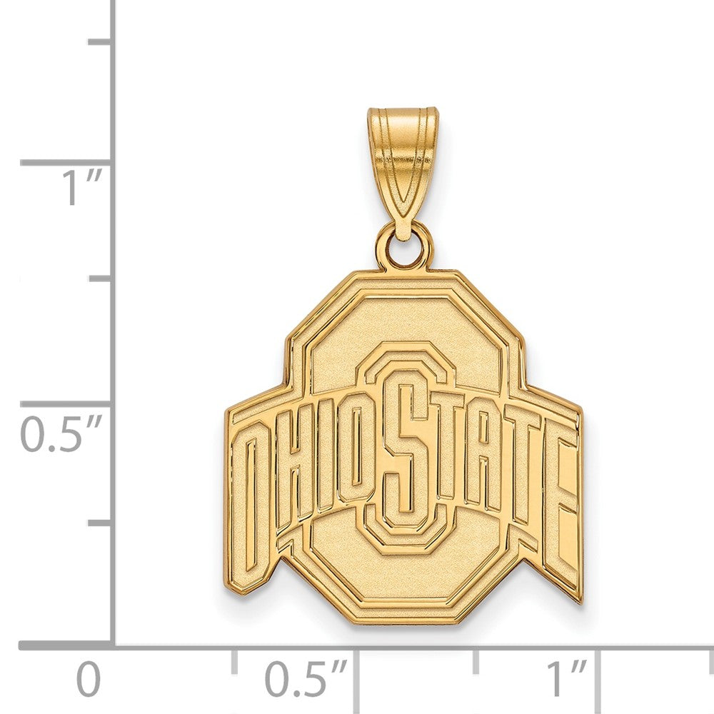 14K Gold Ohio State University Large Pendant