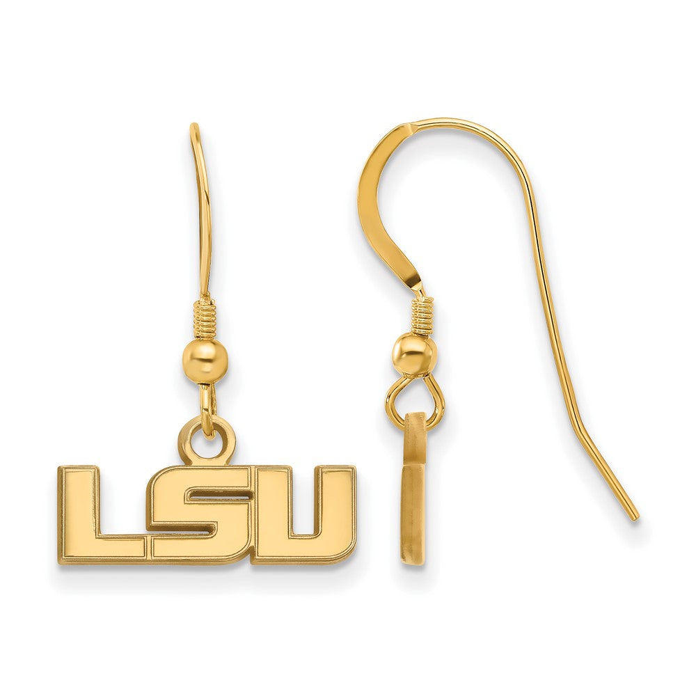 Sterling Silver Gold-plated Louisiana State U. XS Dangle Earrings