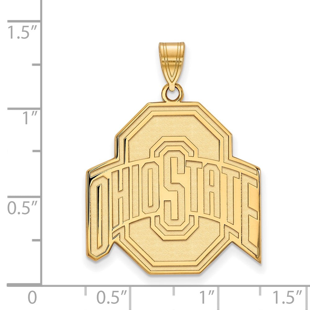 Sterling Silver Gold-plated Ohio State University XL Pendant