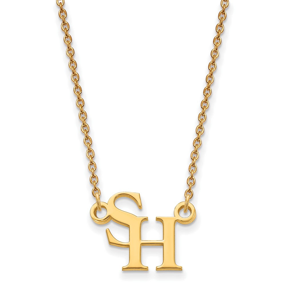 Sterling Silver Gold-plated Sam Houston State U. Small Necklace
