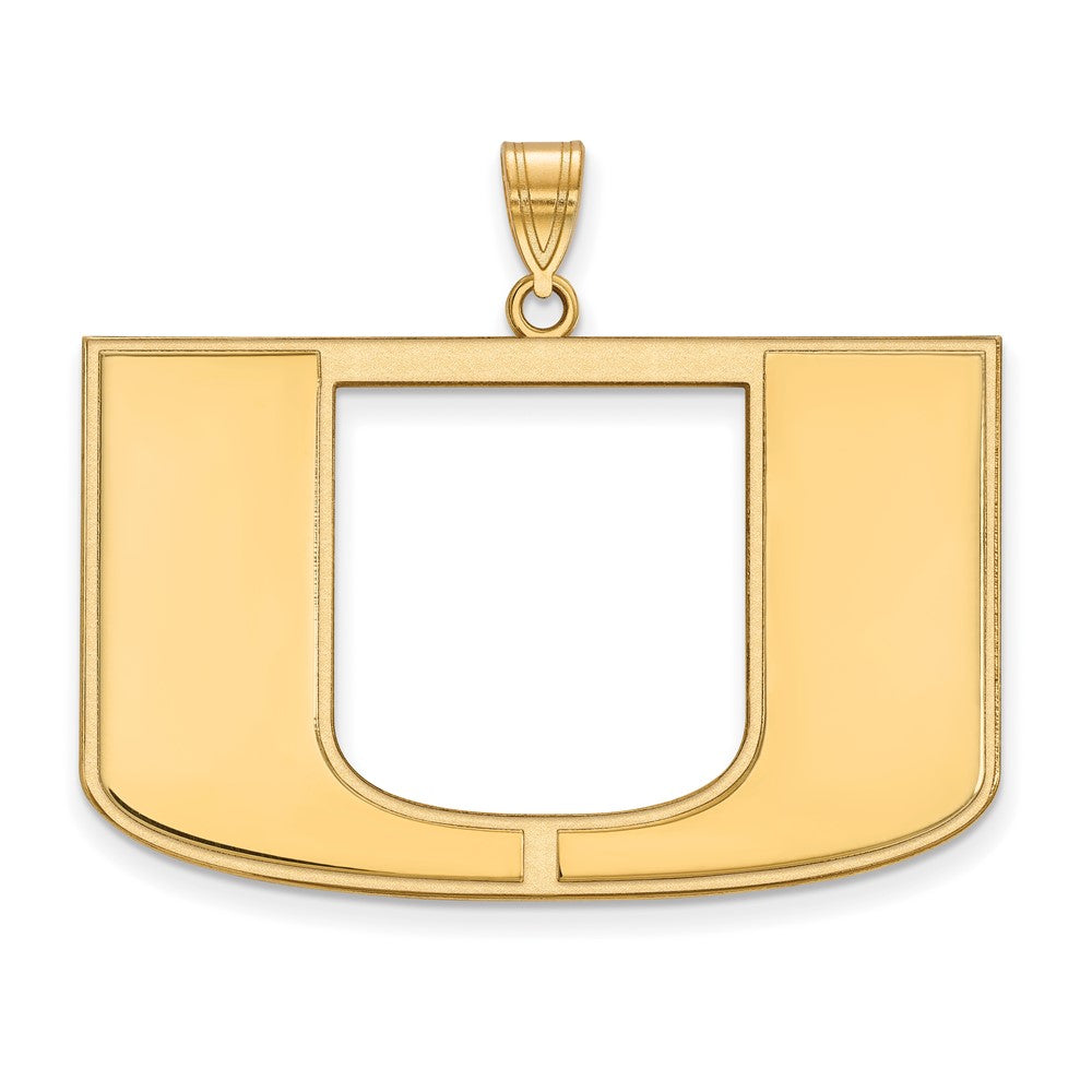 Sterling Silver Gold-plated University of Miami XL Pendant