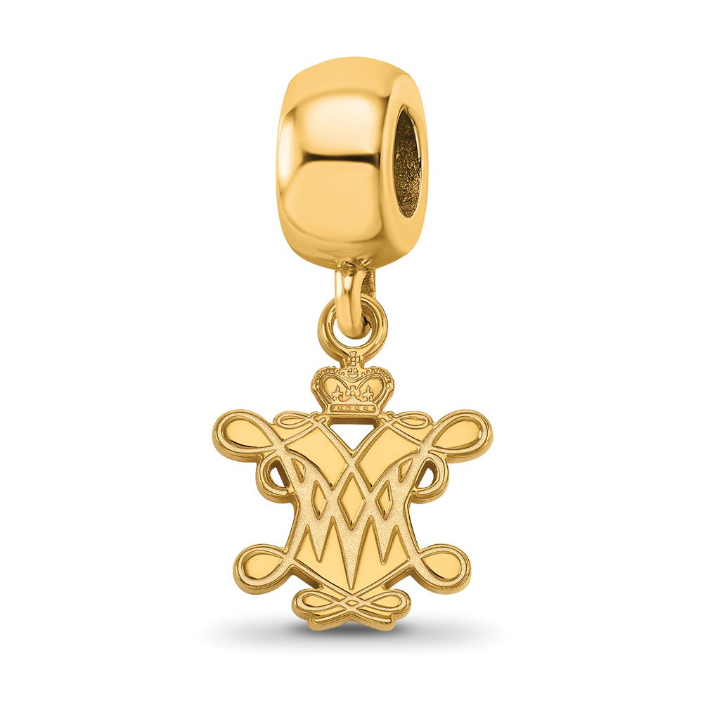 Sterling Silver Gold-plated William and Mary Small Dangle Bead
