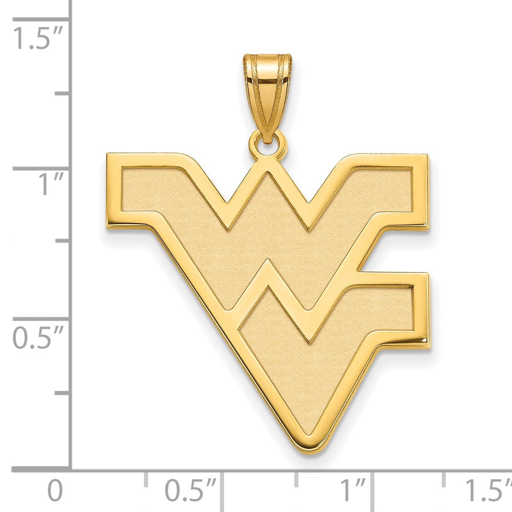 Sterling Silver Gold-plated West Virginia University XL Pendant
