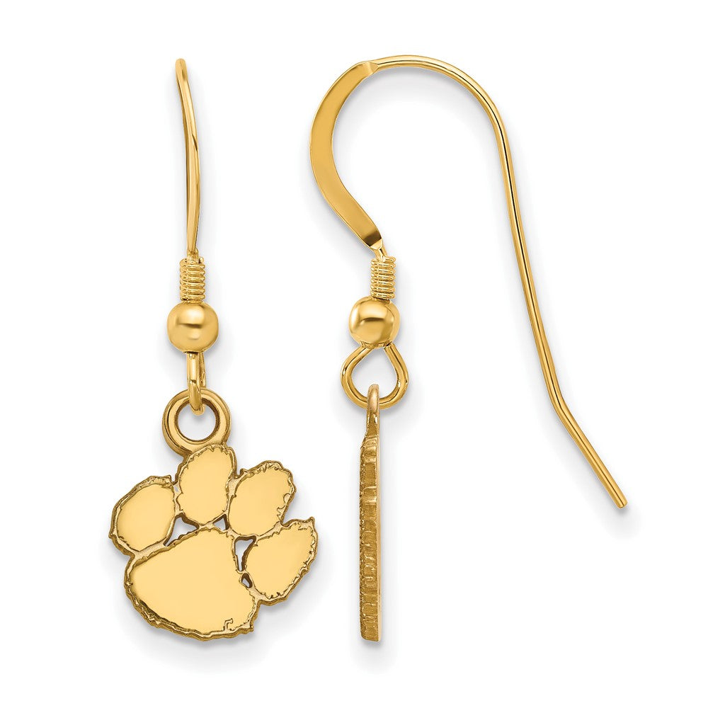 Sterling Silver Gold-plated Clemson University XS Dangle Earrings
